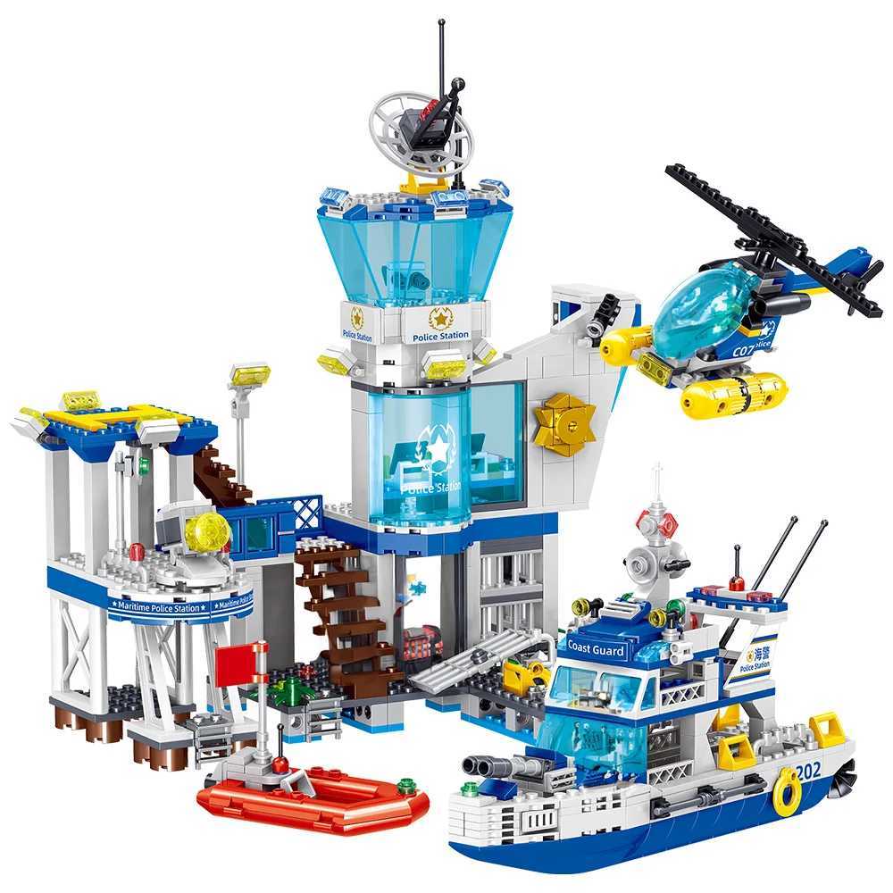 Police Station Building Blocks Set with Helicopter, Search & Speed Boat STEM Toys for Boys Girls Ages 6 and Up - 2024 Edition (Y240731) dh3628137