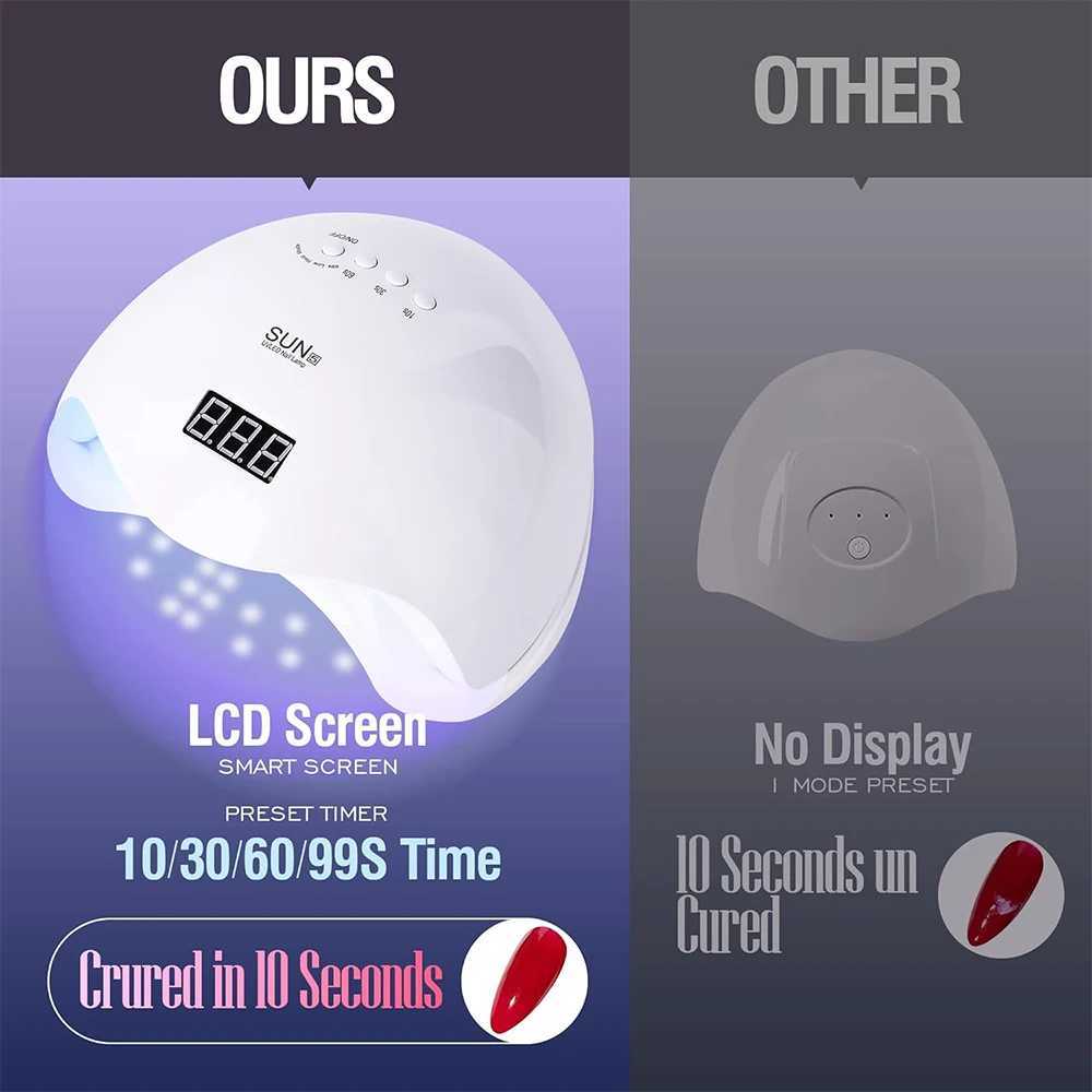 LULAA 48W Nail Dryer Gel Nail Polish Curing LED UV Light with 4 Timers Automatic Sensor LCD Display Professional Nail Art ToolsCL2400806
