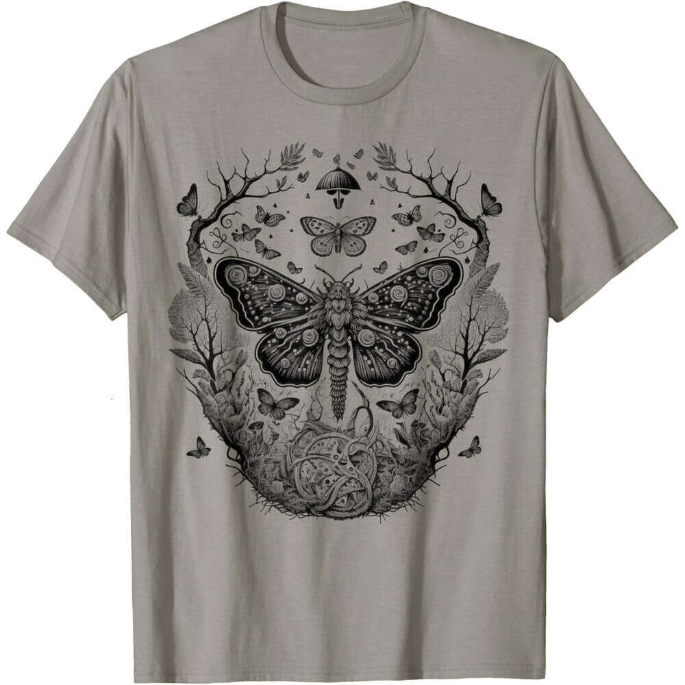 T shirt Mens Womens Cute Fairycore Floral Moth Aesthetic Girls Women Graphic T-Shirt shirts tshirt graphic tee Casual tops summer clothes Short sleeve