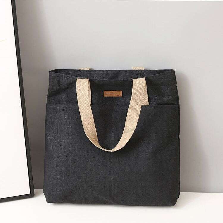 Commuting Large Canvas Capacity Computer Tote Women Shopping Bag High Quality Plain Color Handbag Hobo Shoulder Bags s