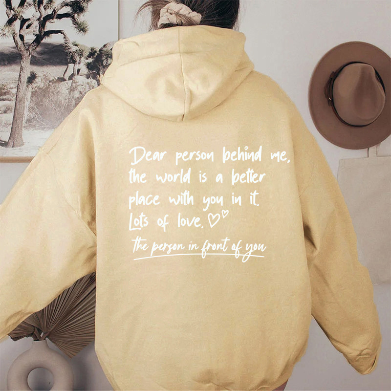 New autumn winter with fashionable lettering printed hooded back collar and plush hoodie for women long sleeves F8.1#30