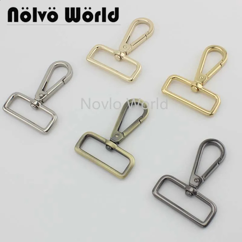 Nolvo World 520100pcs 6 colors 6138mm 112 leather belt strap bag buckles metal clasps15 swivel clasp clip for 240731