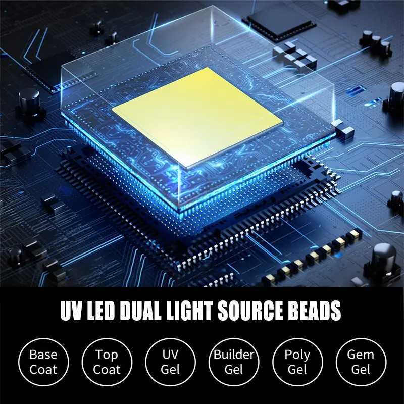 UV LED Nall Lamp For Manlcure Gel Pollsh Nall Drylng Lamp Wlth Auto Sensor Fast Curlng Nall Dryer UV Lamp For Manlcure SalonCL240731