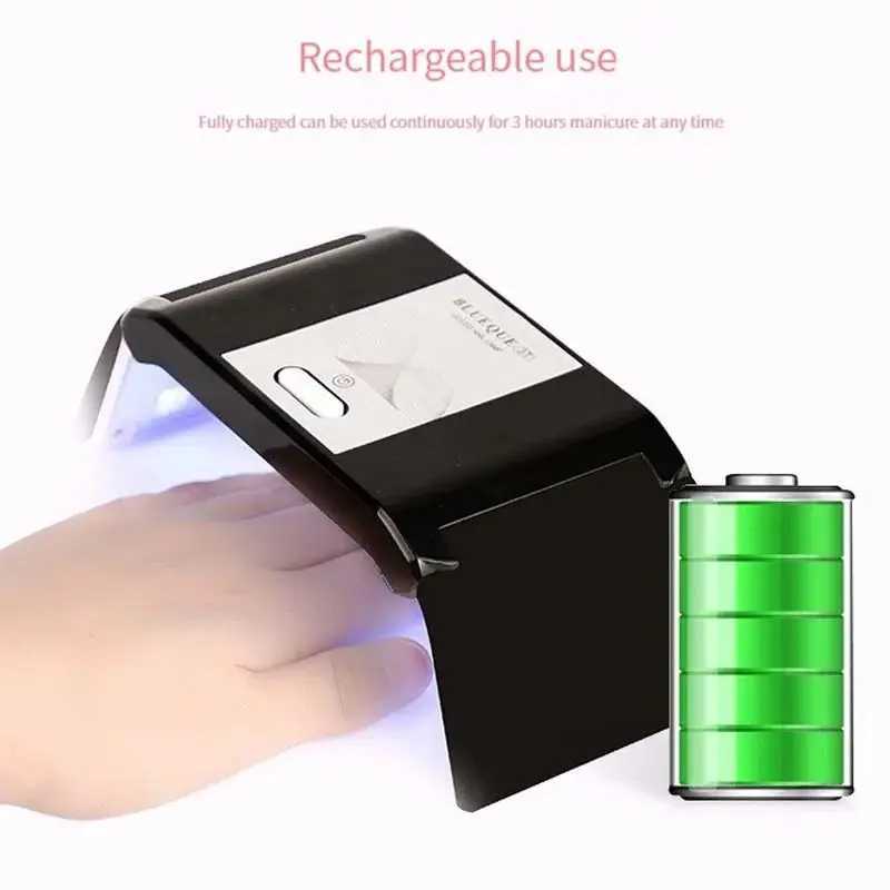 Nail Lamp Rechargeable Portable Folding LED Nail Therapy Machine UV Baking Lamp Portable Drop-proof Nail Baking Lamp Wear Nail C Y240801