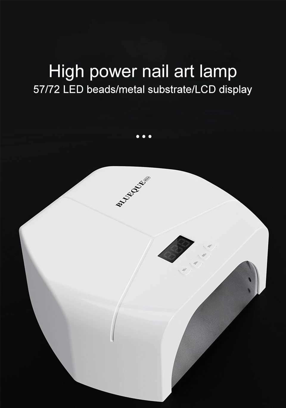268W Big Power 57LEDs UV Dryer hine Nails Professional Gel Polish Drying Lamp With Four Timer Function for ManicureCL240731 X251023