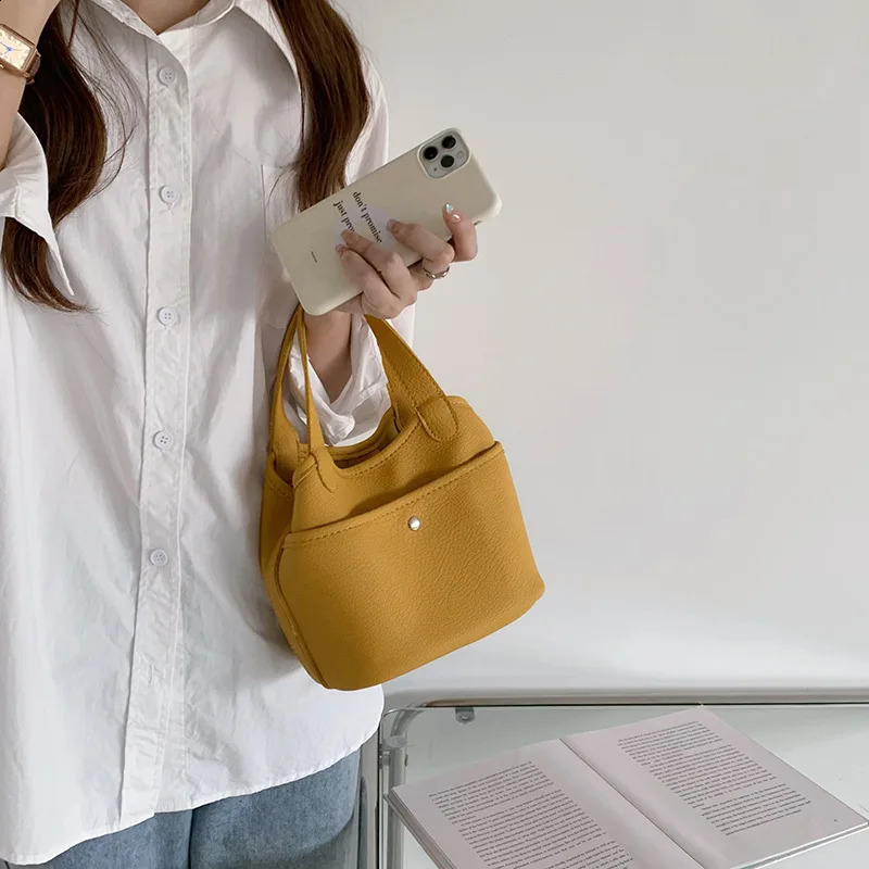 Simple Soft Leather Top Handle Bags Fashion Solid Color Crossbody Bags for Women Versatile Shoulder Bags Casual Handbag 250122