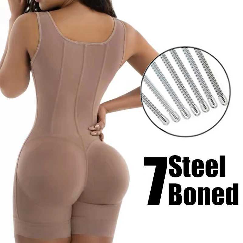 Fajas Colombia Girdles Womens Postpartum Corset BBL Postoperative Bodysuit Shapewear Waist Trainer Slimming Sheath Body Shaper W240801
