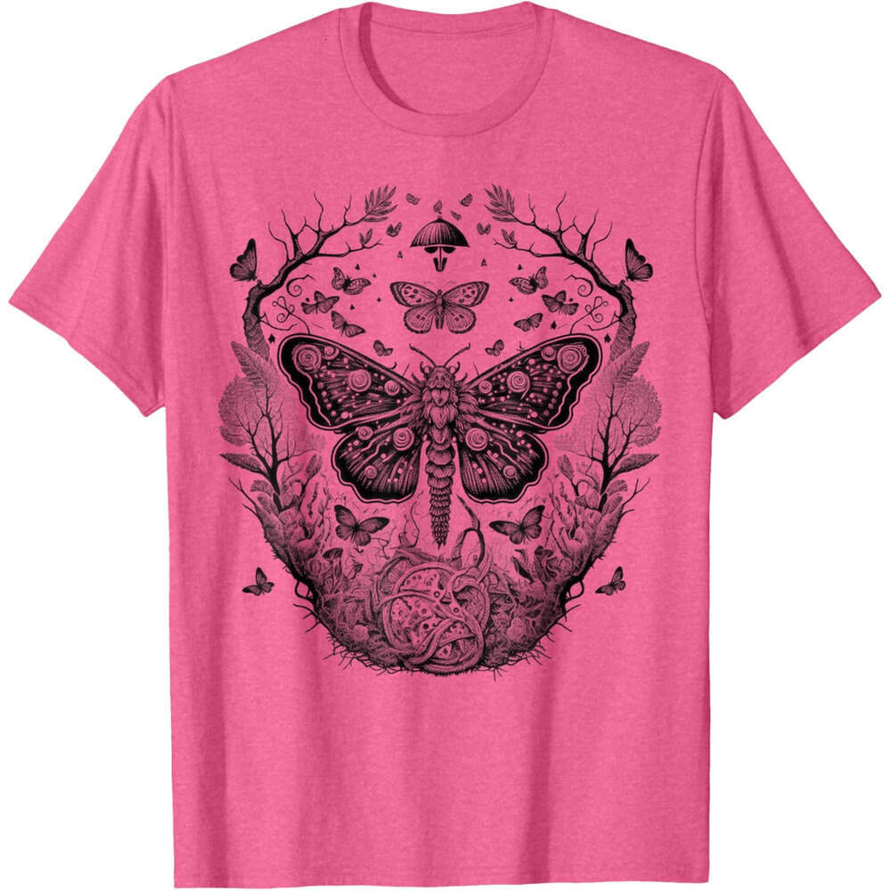 T shirt Mens Womens Cute Fairycore Floral Moth Aesthetic Girls Women Graphic T-Shirt shirts tshirt graphic tee Casual tops summer clothes Short sleeve
