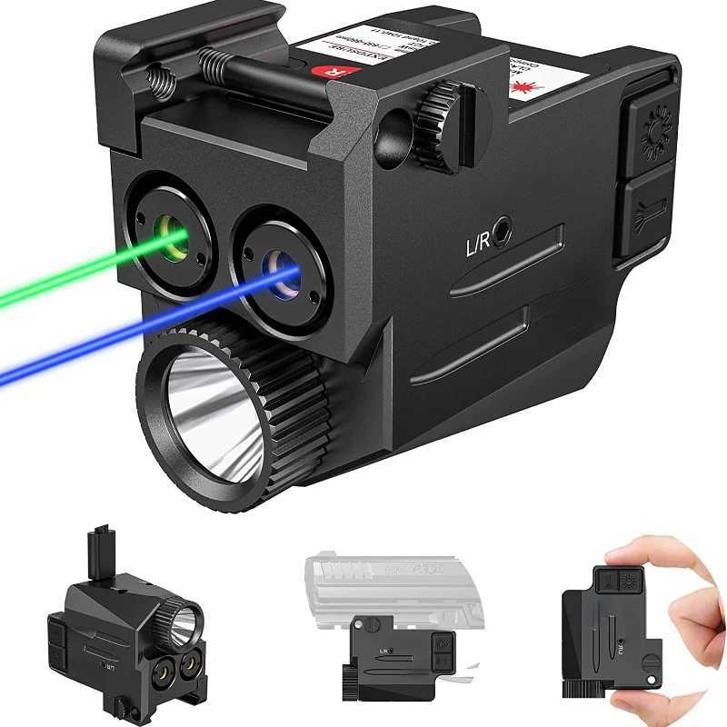 Pistol Laser Light Combo 400 Lumens Compact Laser Flashlight for Picatinny Rail USB charge Laser Sight with Constant / Strobe B240801