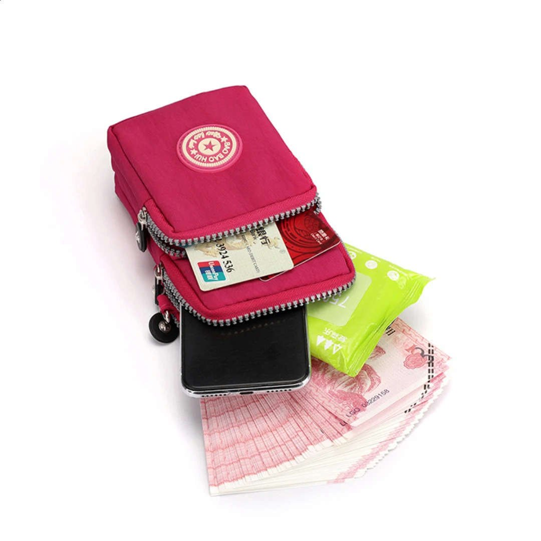 Shoulder Bag Nylon Women Mobile Phone Mini Female Messenger Purse Lady Wallet Small CrossBody Handbag 240731 - view 4