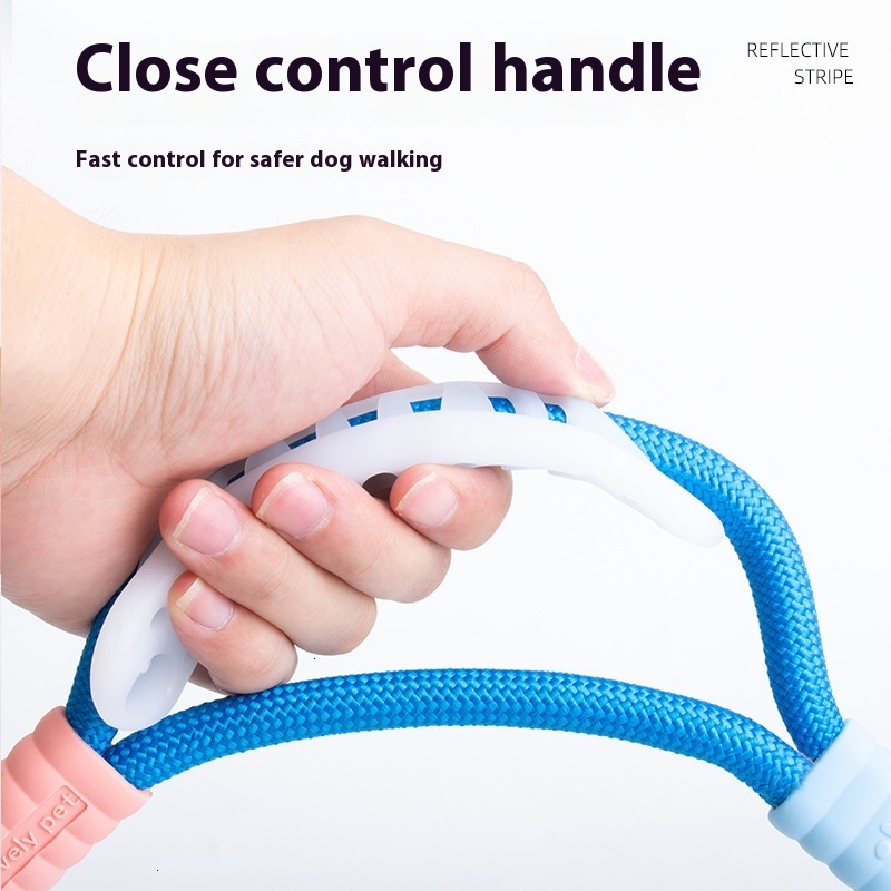 Dog leash, pet walking rope, dog chain, p rope, p chain, explosion-proof punch, hands-free walking tool