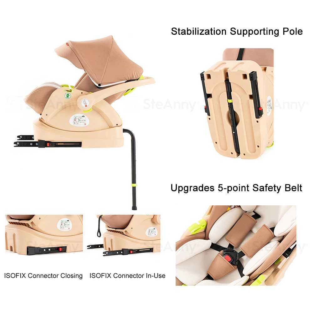 3-in-1 baby stroller baby travel system 3-in-1 baby stroller with Isofix base foldable newborn Pram reversible standard baby stroller Z250319