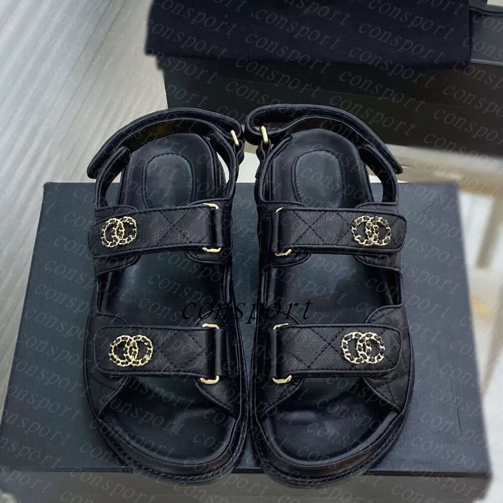 Women sandale Calfskin Dad shoes Sandals Quilted Designer Sandles Shoe Platform Flats Low Heel Wedge Diamond Buckle Sandal Slip On Ankle Strap Flip Flop
