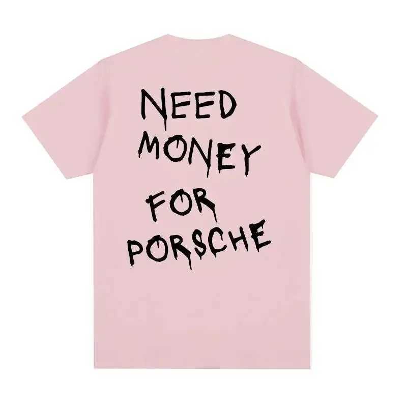 Summer Cotton T-shirt Need Money Letter Fun T-shirt Mens T-shirt New Fashion Harajuku Short-sleeved T-shirt Plus SizeM240731