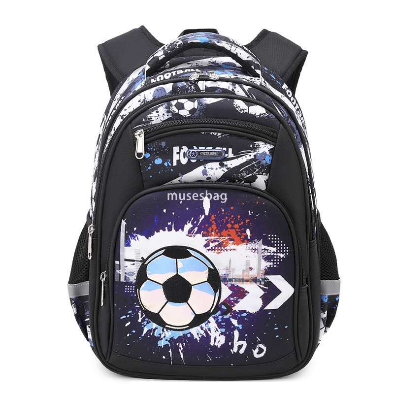 Foreign trade schoolbag 1-3 grade camouflage football primary school students large capacity ridge protection children backpack layer backpack