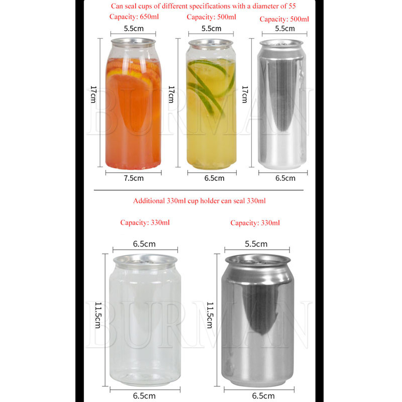Commercial Automatic Tin Can Sealing Machine Soda Sealer Cup Body Rotation Aluminum Beer Bottles Pet Jar Cans Seamers