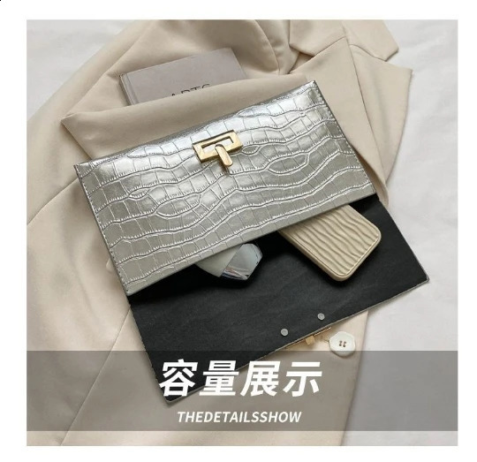 Golden Women Evening Lady Party Banquet shoulder Bags Clutch Wedding Woman Handbag Hand Bag Coin PU Envelope Purse 240820 - view 6