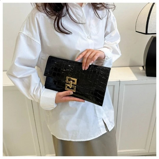 Golden Women Evening Lady Party Banquet shoulder Bags Clutch Wedding Woman Handbag Hand Bag Coin PU Envelope Purse 240820 - view 3
