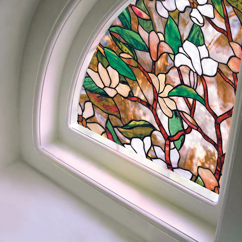 Window privacy film stickers artscape Magnolia Window Film vinyl for glass windows stained glass window film Home and Bathroom 240731