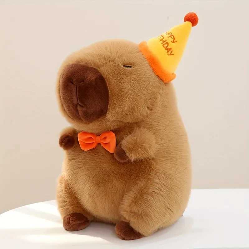 23cm Capybara Plush Simulation Capibara Anime Fluffty Toy Cute Doll Stuffed Animals Soft Doll Plush Christmas Thanksgiving Gift Y240801