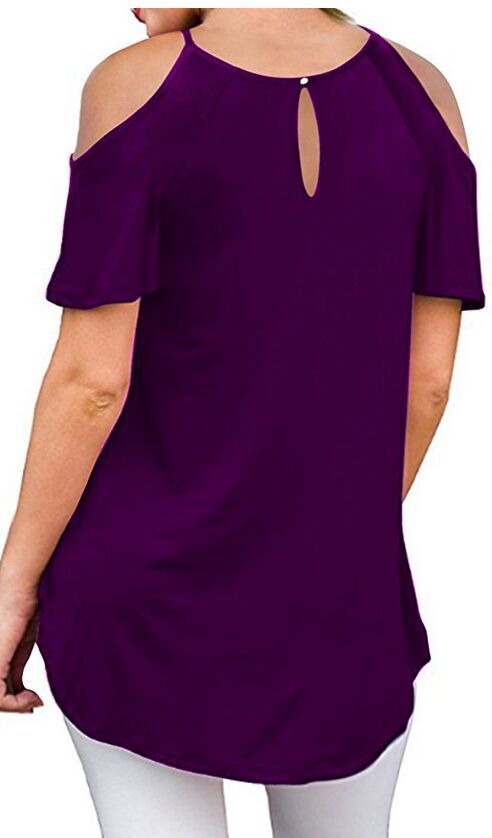2018 Summer New Off Shoulder Lace T-shirt Short Sleeve