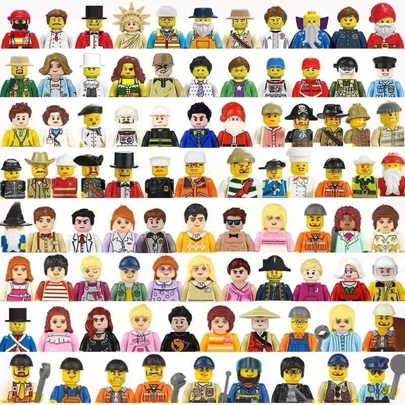City Theme Movie Character Figures Worker Police Soldier Ninja Superheros Building Block Bricks Toy, 2024 Version dh910320090
