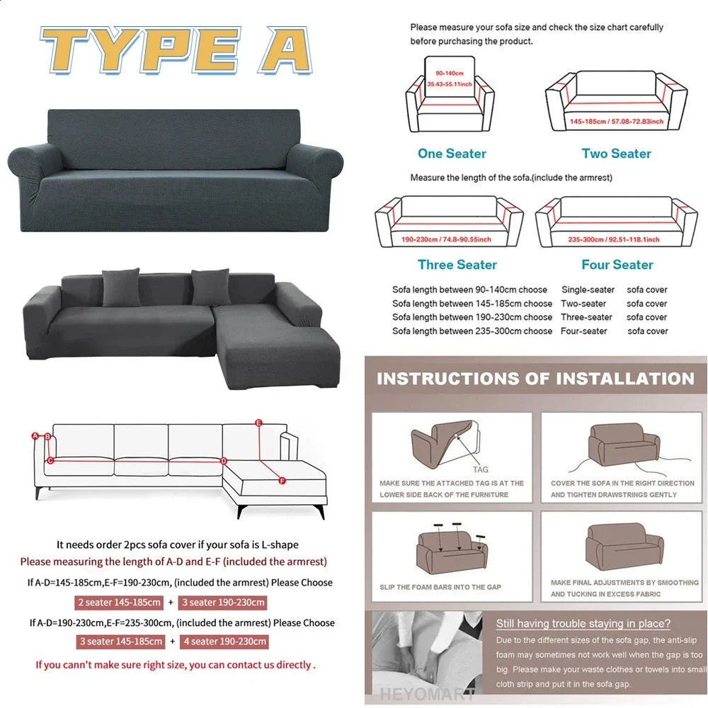 Stretch Sofa Slipcover 1/2/3/4 Seater Sofa Couch Cover Furniture Protector Soft with Elastic for Kids Pets Jacquard Fabric 240801