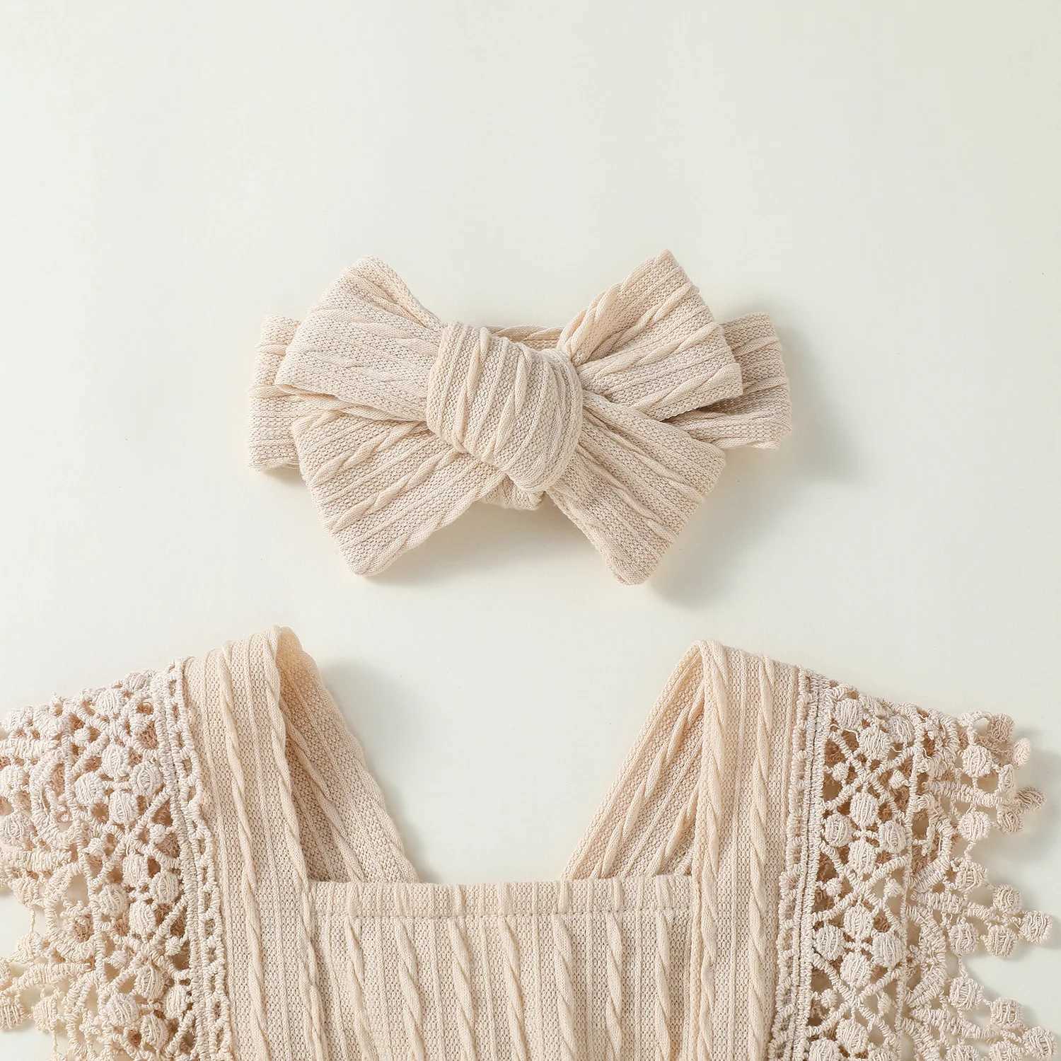 2024 New Style Baby Girls Summer Sleeveless Solid With Bow Fashion Outdoor Streetwear Dress X2502201