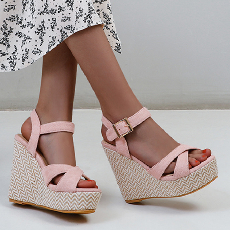 2025 new Summer Wedge Sandals For Women Fashion Heels Gladiator Sandal Platform Casual Party Shoes Female Flip ps Large Size 44 0083