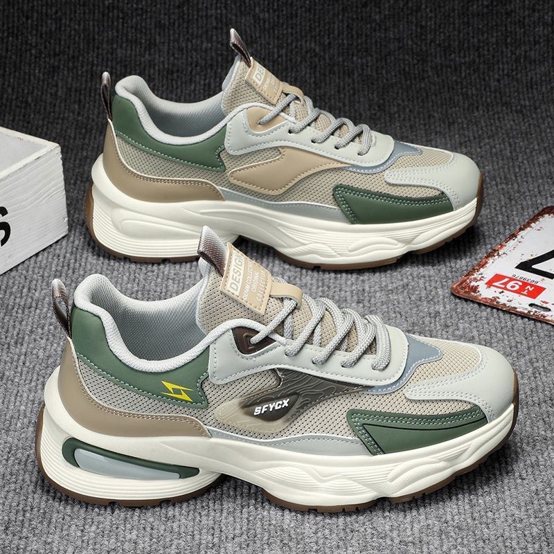 Mens Shoes Trendy Sneakers Sports Shoes Breathable Versatile Stylish Size 39-44 Green Free shipping