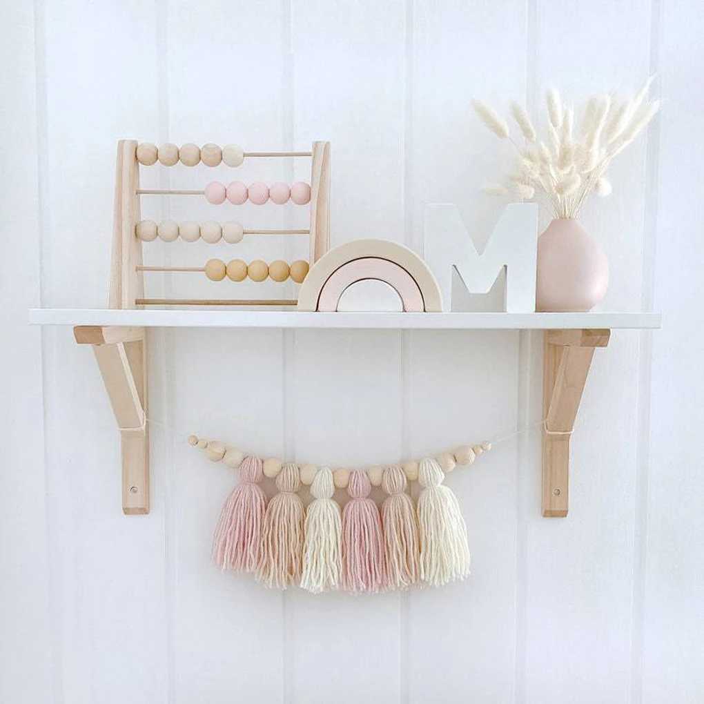 Wood Abacus Toy for Kids Room Desktop Decoration Baby Early Learning Math Educational Toy Natural Wood Nursery Decor Y240801