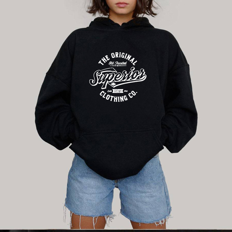 European and American Ins trendy women's hoodie with personalized printed letters, women's hooded fleece hoodie F8.1#30