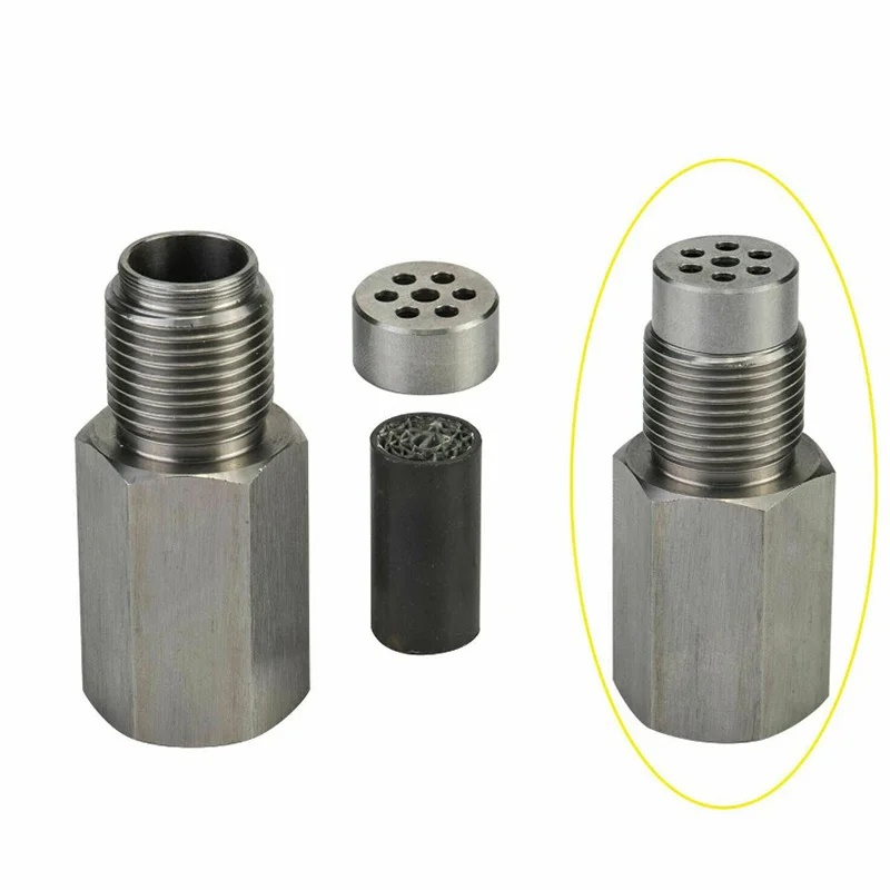 Universal 02 Bung Extension Catalytic Converter O2 Oxygen Sensor Spacer Oxygen Sensor Extender 90 Degree P0420 P0430 Silver