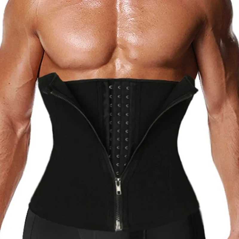 Mens waist trainer shaping back support weight loss belt tight corset gym abdominal binding fitness waist decal exercise clothes W240801
