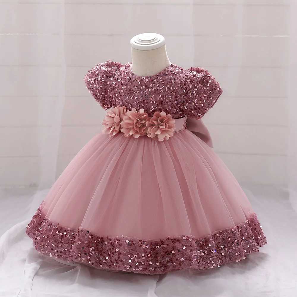 Baby girl dress childrens Christmas dress newborn lace princess dress childrens 1st birthday party dress baby vest X250203