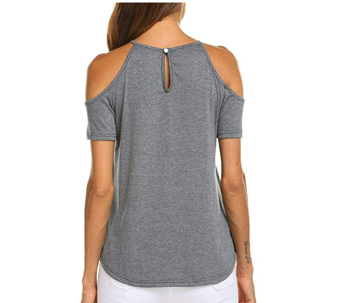 2018 Summer New Off Shoulder Lace T-shirt Short Sleeve