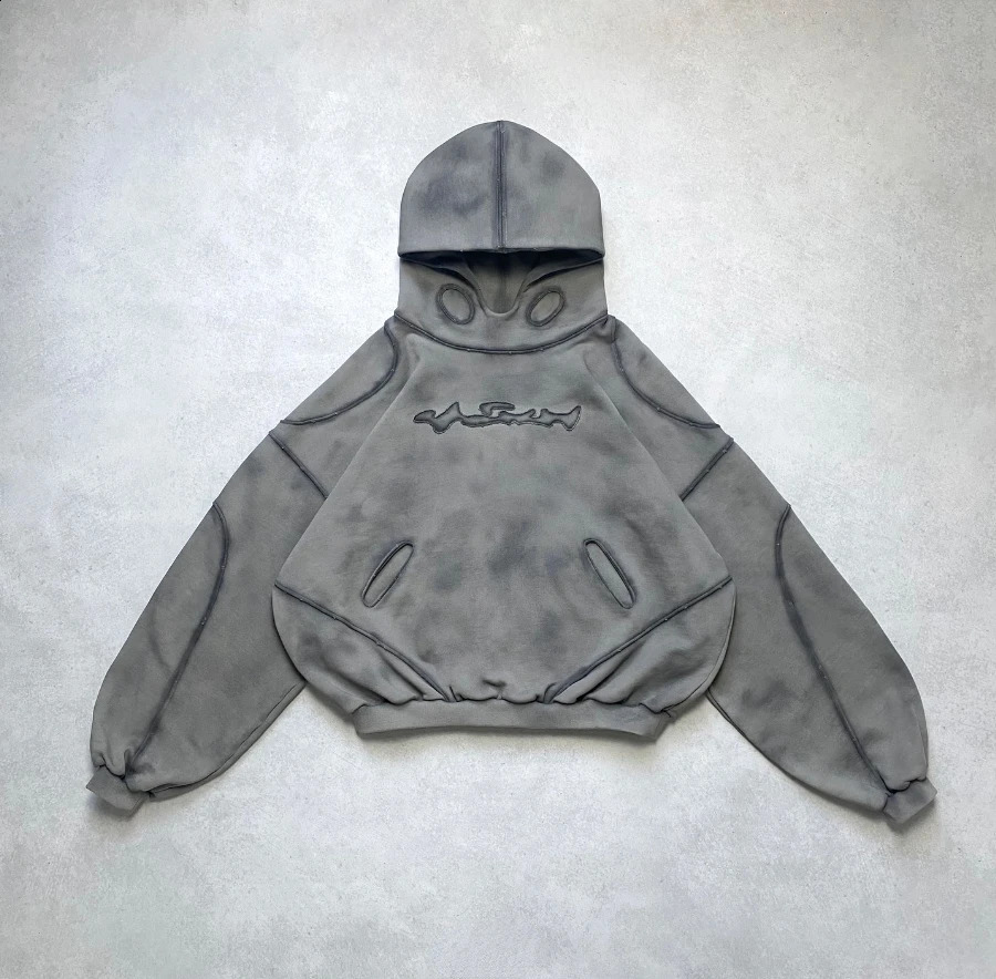 Gothic Punk Hip Hop 2000s Mens Sports Hoodie Street Fashion and Womens Y2K Embroidery Pattern Loose 240722