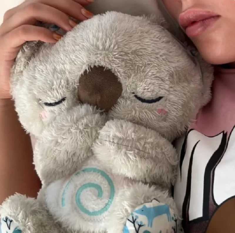 Cute Soothing Koala Bear Sleep Toys for Kids Baby Calming Anxiety Relief Breathing Koala Toy Sleep Buddy Plush Doll With Lights Y240801