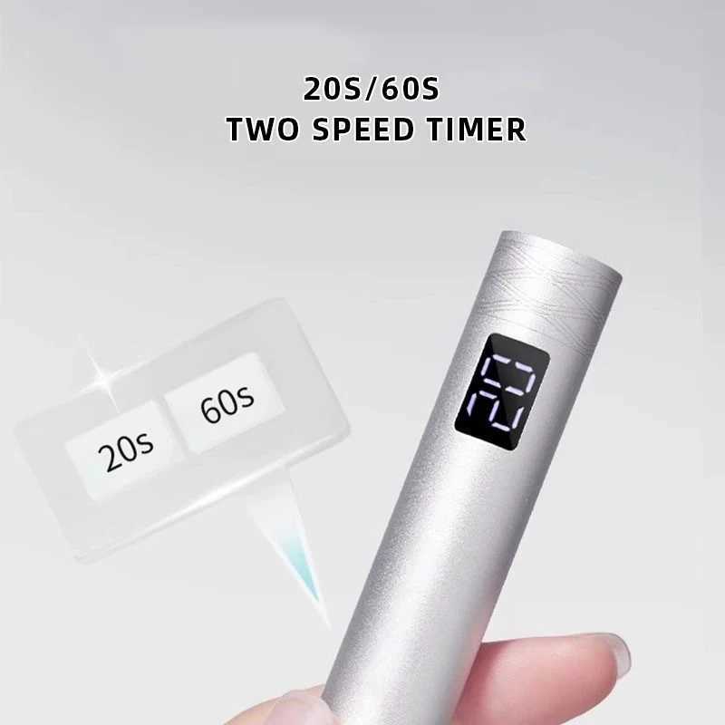 Mini UV LED Nail Dryer Portable Uv Light Lamp for Gel Nail Polish With 360 Rotation Magnetic Holder Fast Drying Handheld LampCL2400806