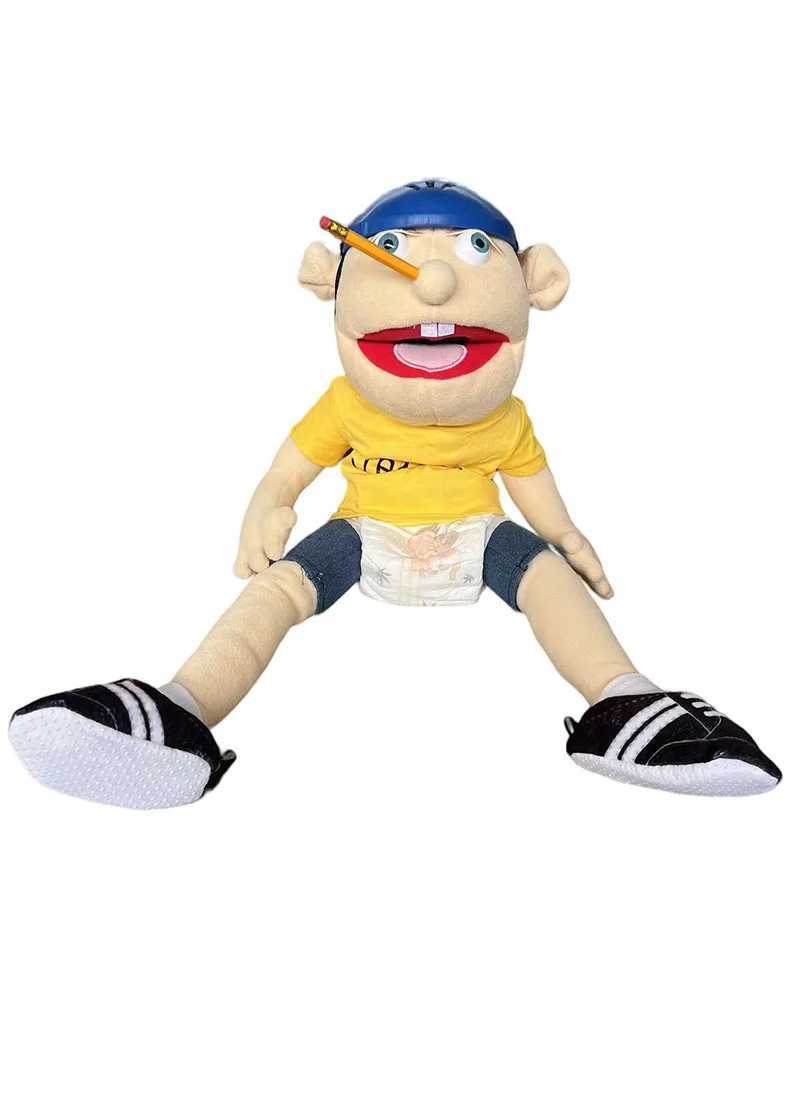 60cm Jeffy Hand Puppet Plush Children Soft Doll Talk Show Party Props Christmas Doll Plush Toys Puppet Kids Gift Y240801