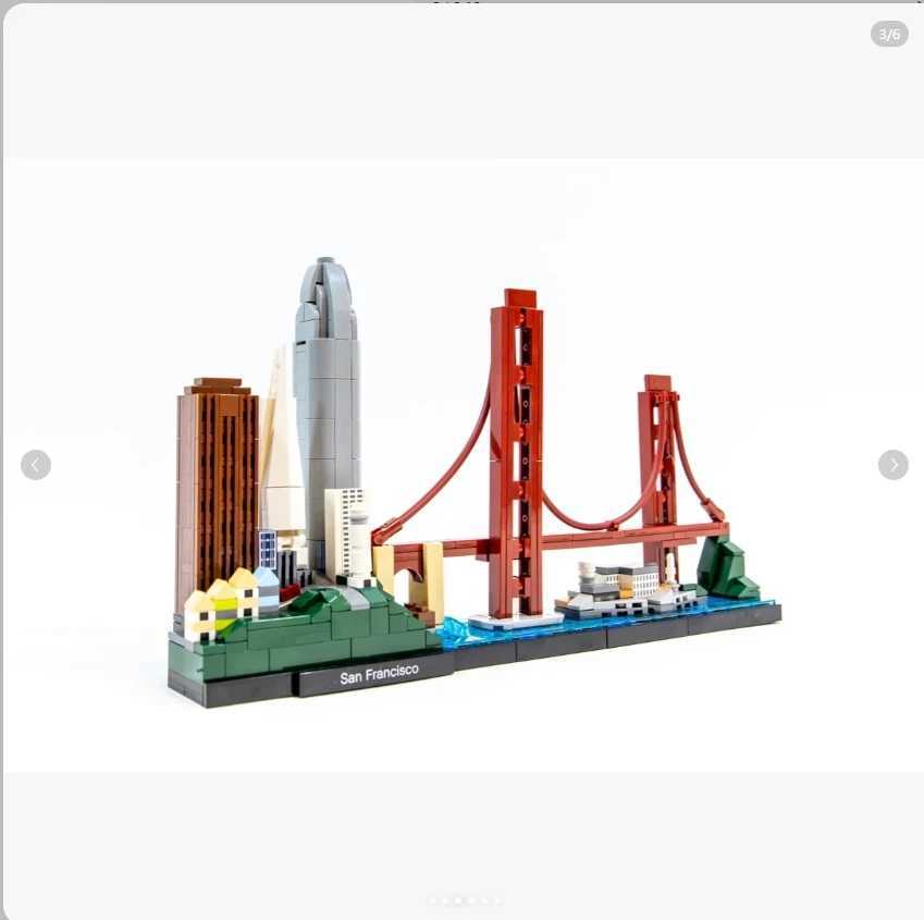 MOC DIY 21043 San Francisco Architecture Building Blocks Model Fit Toys for Children Christmas Gifts Y240731