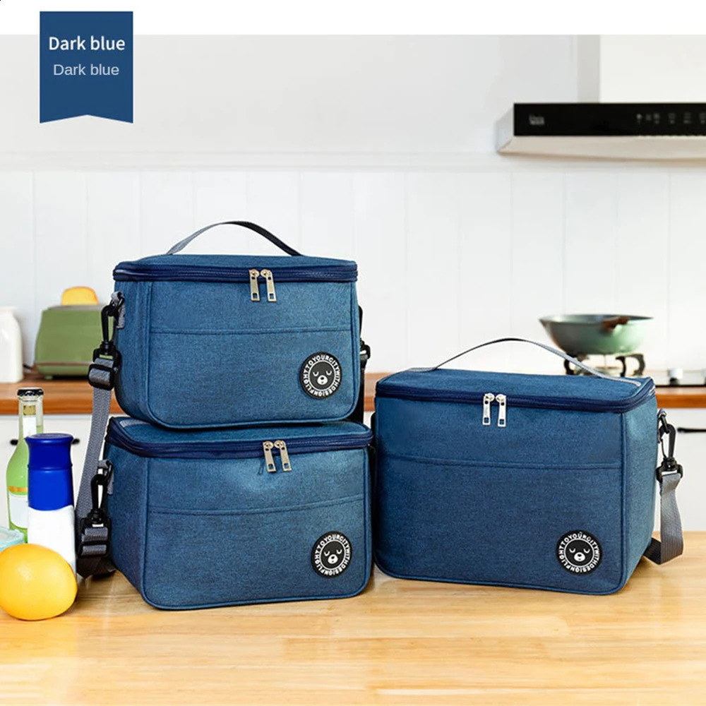 1PCS Big Camping Thermal Cooler Bag WIth Shoulder Strap Waterproof Oxford Cloth Picnic Insulated Bag Sac Lunch Box Picnic Basket 240819