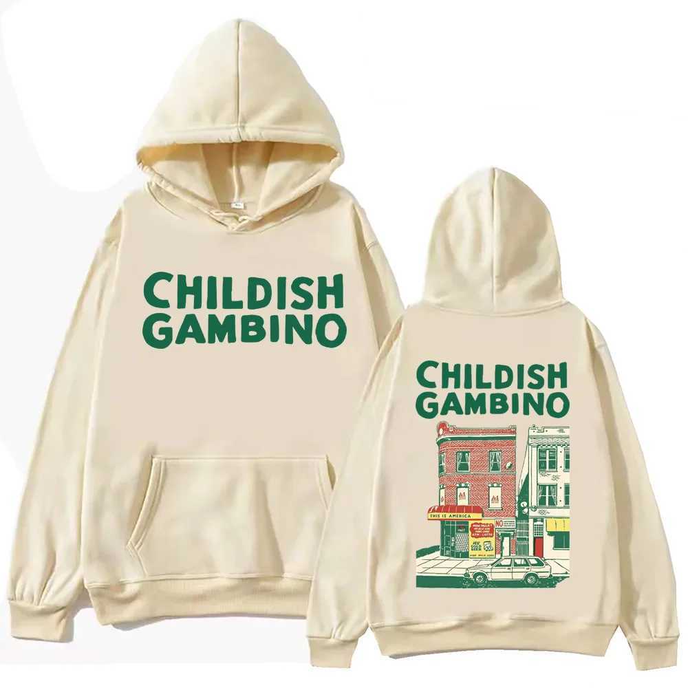 Childish Gambino Hoodie Harajuku Hip Hop Pullover Tops Popular Music Sweatshirt Fans GiftM240730