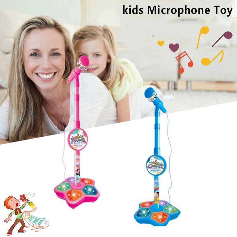 Kids Microphone with Stand Karaoke Song Machine Music Instrument Toys Brain-Training Educational Toys Birthday Gift for Girl Boy Y240801