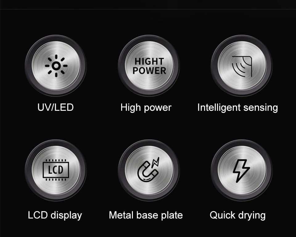 268W Big Power 57LEDs UV Dryer hine Nails Professional Gel Polish Drying Lamp With Four Timer Function for ManicureCL240731 X251023