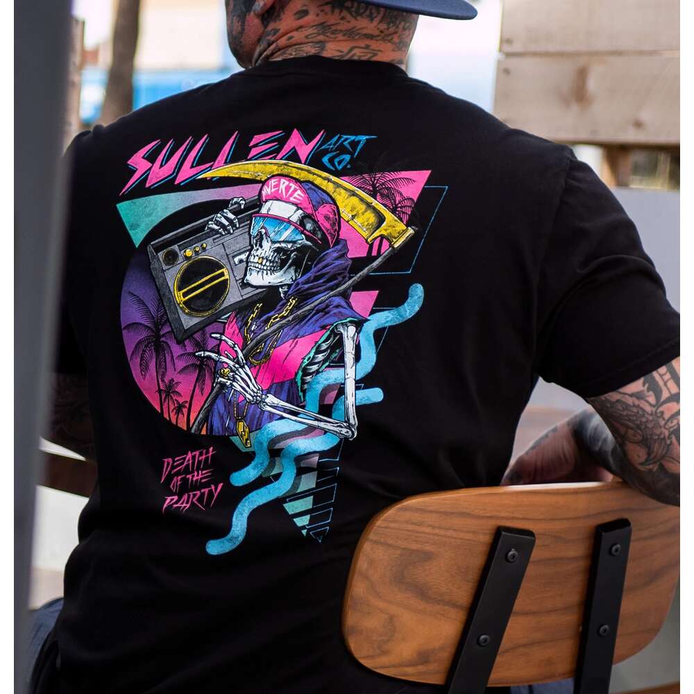 T shirt Mens Sullen Muerte Short Sleeve Premium Fit Vintage Tattoo Skull Graphic T-shirt for Men shirts tshirt graphic tee Casual tops summer clothes