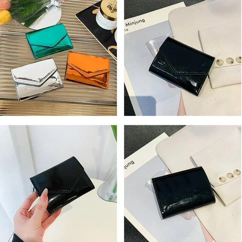 Simple Fashion Lady Card Holder Purse Women Wallet Pu Leather Small Bags for Female Credential 240801