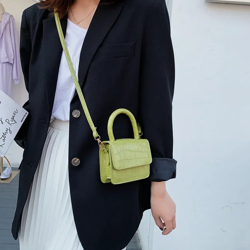 Mini Tote Bag Pattern Flip Messenger Crossbody Female Simple Shoulder Small Square Lady Handbag 2023 240801