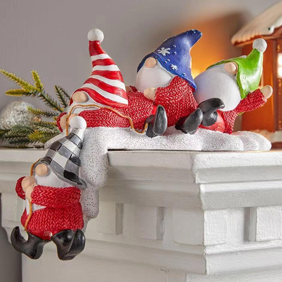 Christmas Resin Ornament Polar Bear Statue Indoor Crafts Decoration Resin Crafts Garden Yard Decorations