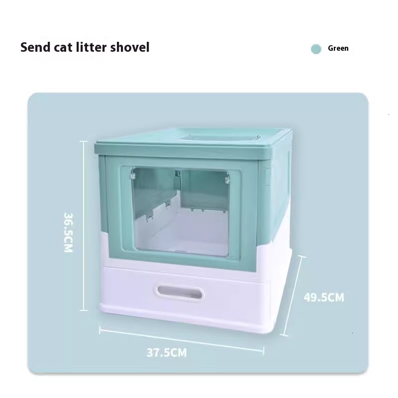 Large Fully Encased Cat Litter Box Dual Entry Design for Convenience, Odour Control Included
